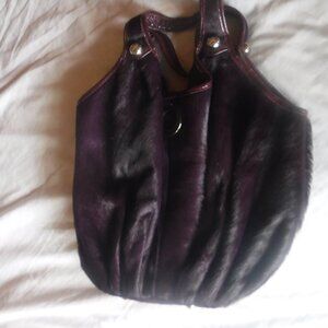 Tarah Smith Womens collection Purple Hair Tote Purse RARE ONE